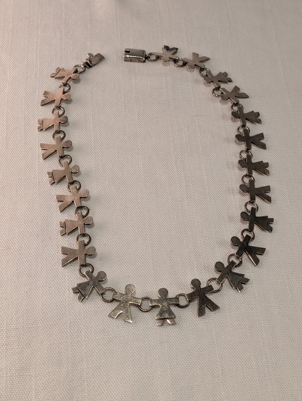 Vintage 90's Taxco Mexico Silver Necklace - Picture 4 of 6